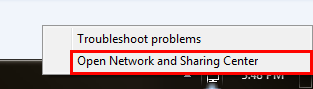 Open Network and Sharing Center